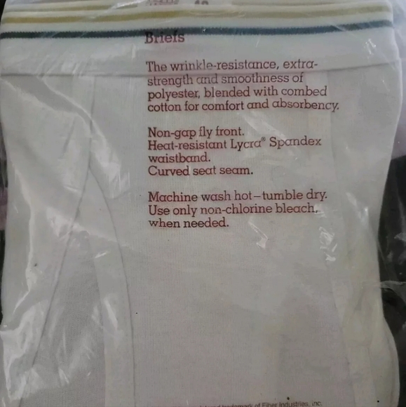 1980's Vintage JC Penny Austin Manor Mens Briefs Underwear NOS Sz 40 NEW - Picture 2 of 2